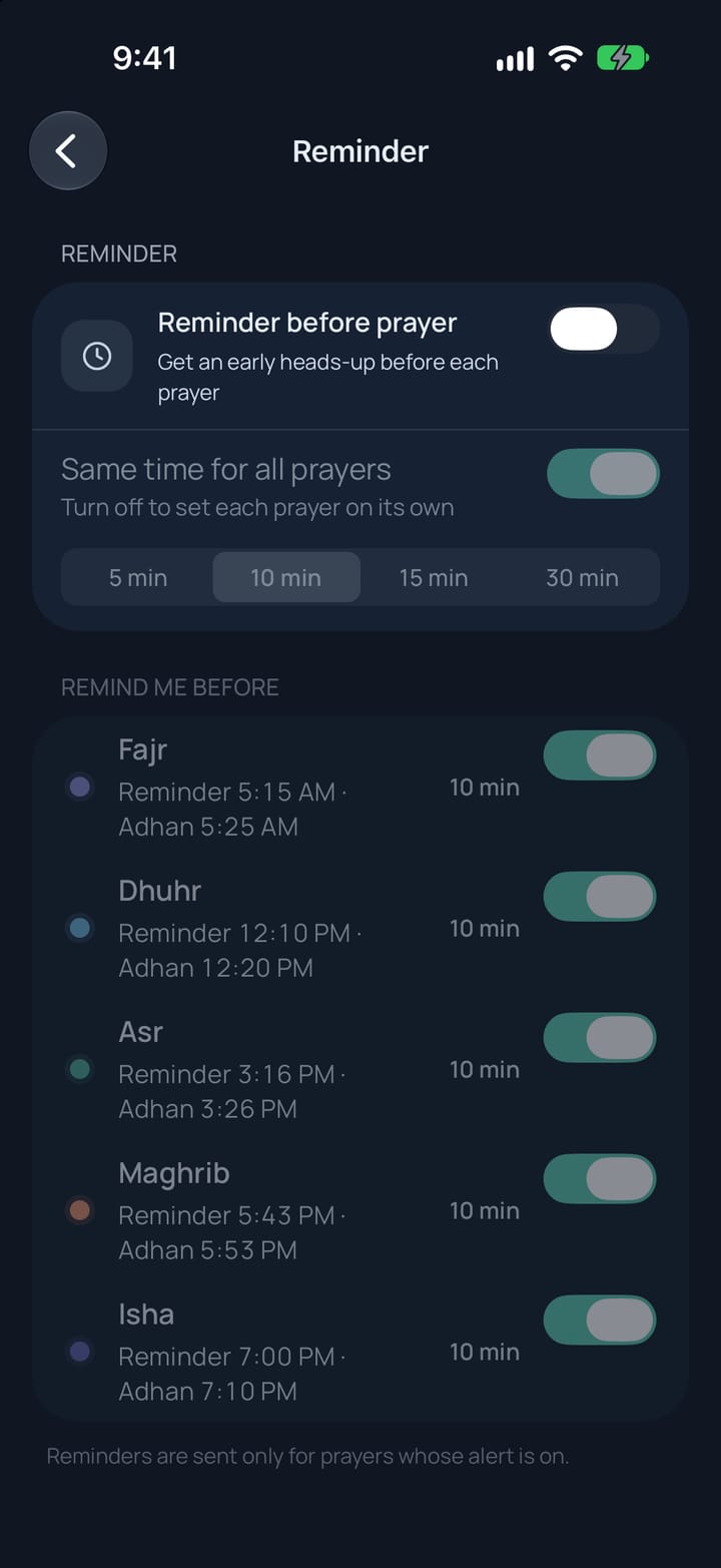 Reminders